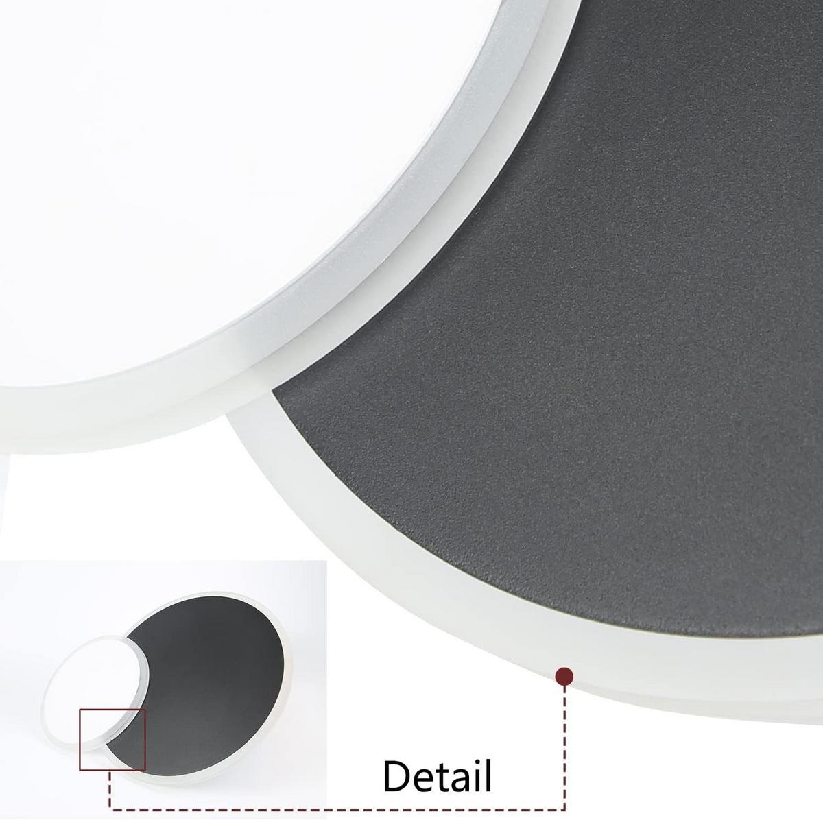 LED-DECKENLEUCHTE Christian 94/92/11 cm - Schwarz/Weiß, Kunststoff (94/92/11cm) - Nettlife