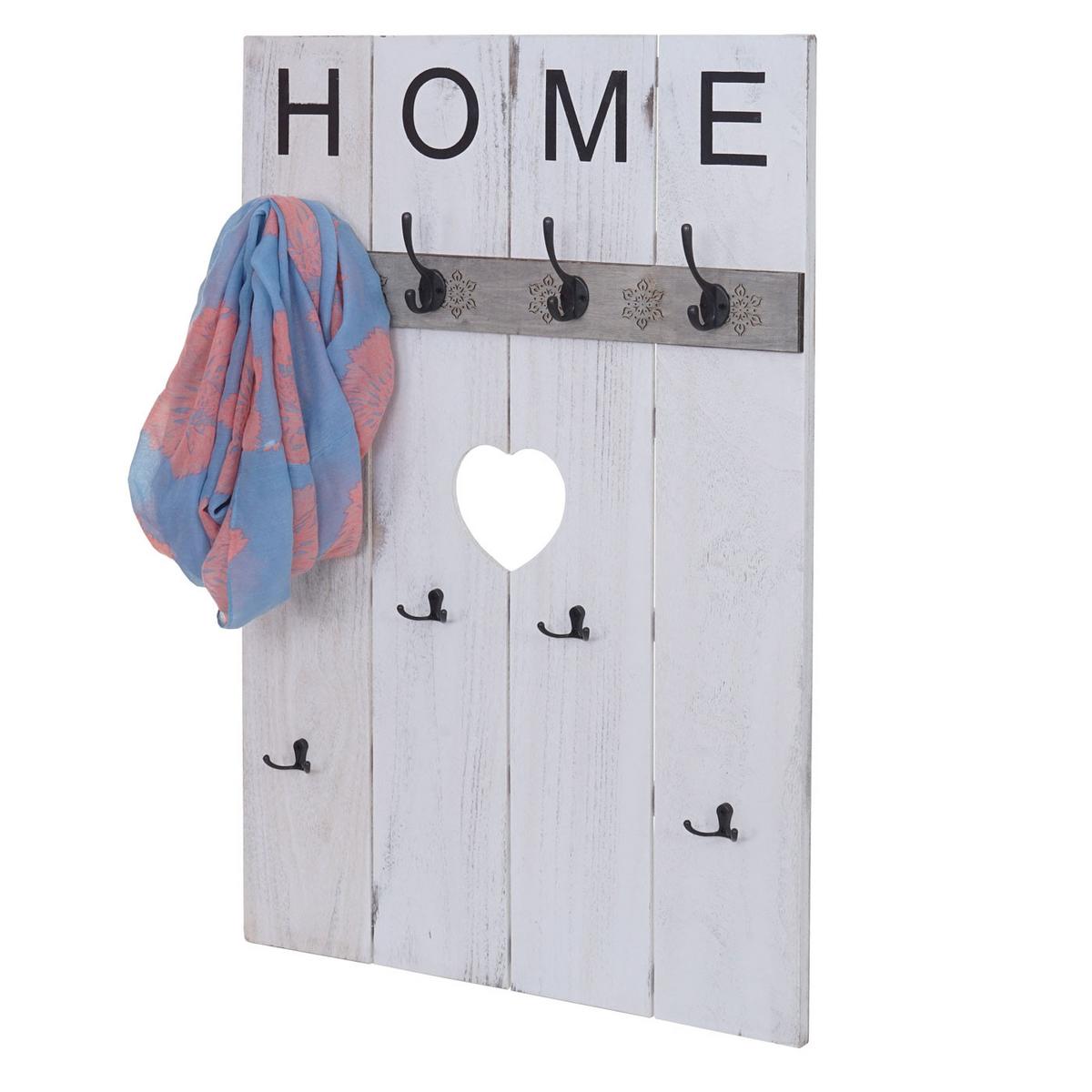 WANDGARDEROBE HOME SHABBY-LOOK Cremeweiß - Weiß, Holz (60/91/8cm) - MCW