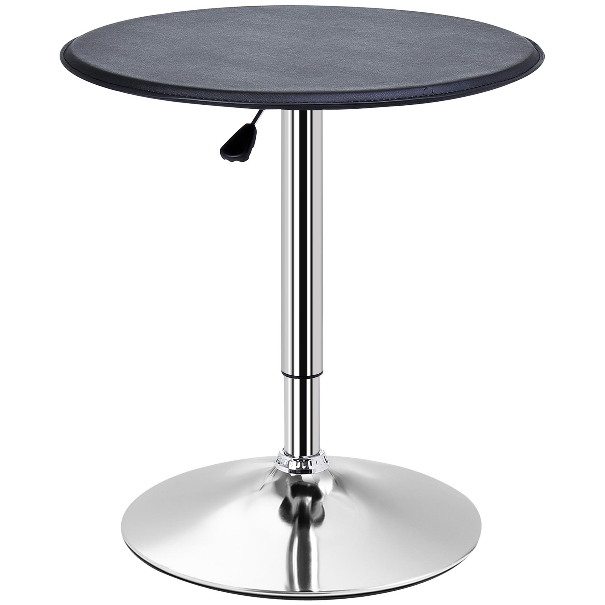 BARTISCH Esstisch Stehtisch Tresentisch für Wohnzimmer, Esszimmer, Schwarz - Schwarz, Metall (63/63/93cm) - HOMCOM