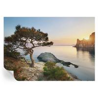 FOTOTAPETE 208x146 cm - Friedliche Natur - Blau, Textil (208/146cm) - Wallfluent