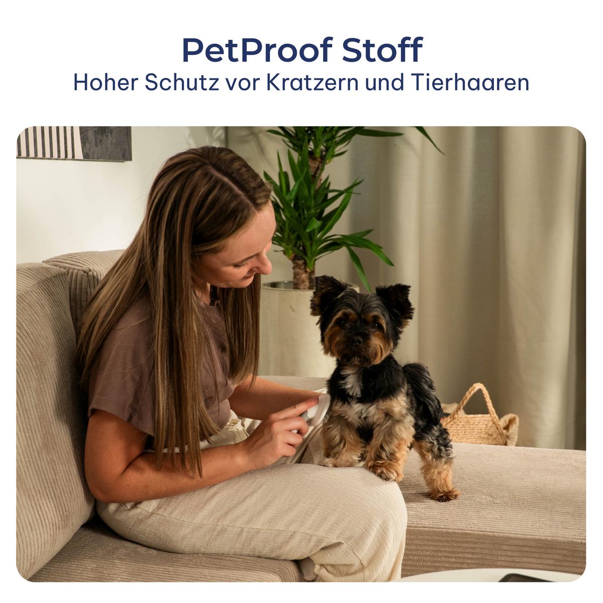 ECKSOFA ANKO modulares Boneless Sofa mit Schlaffunktion Hellgrau Kordstoff - Hellgrau, Textil (270/160cm) - MASSENO
