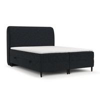 BOXBETT Lunaro 120/200 cm Anthrazit im Modesto Stoff - Anthrazit/Schwarz, Holz/Holzwerkstoff (120/200cm) - AltaBeds