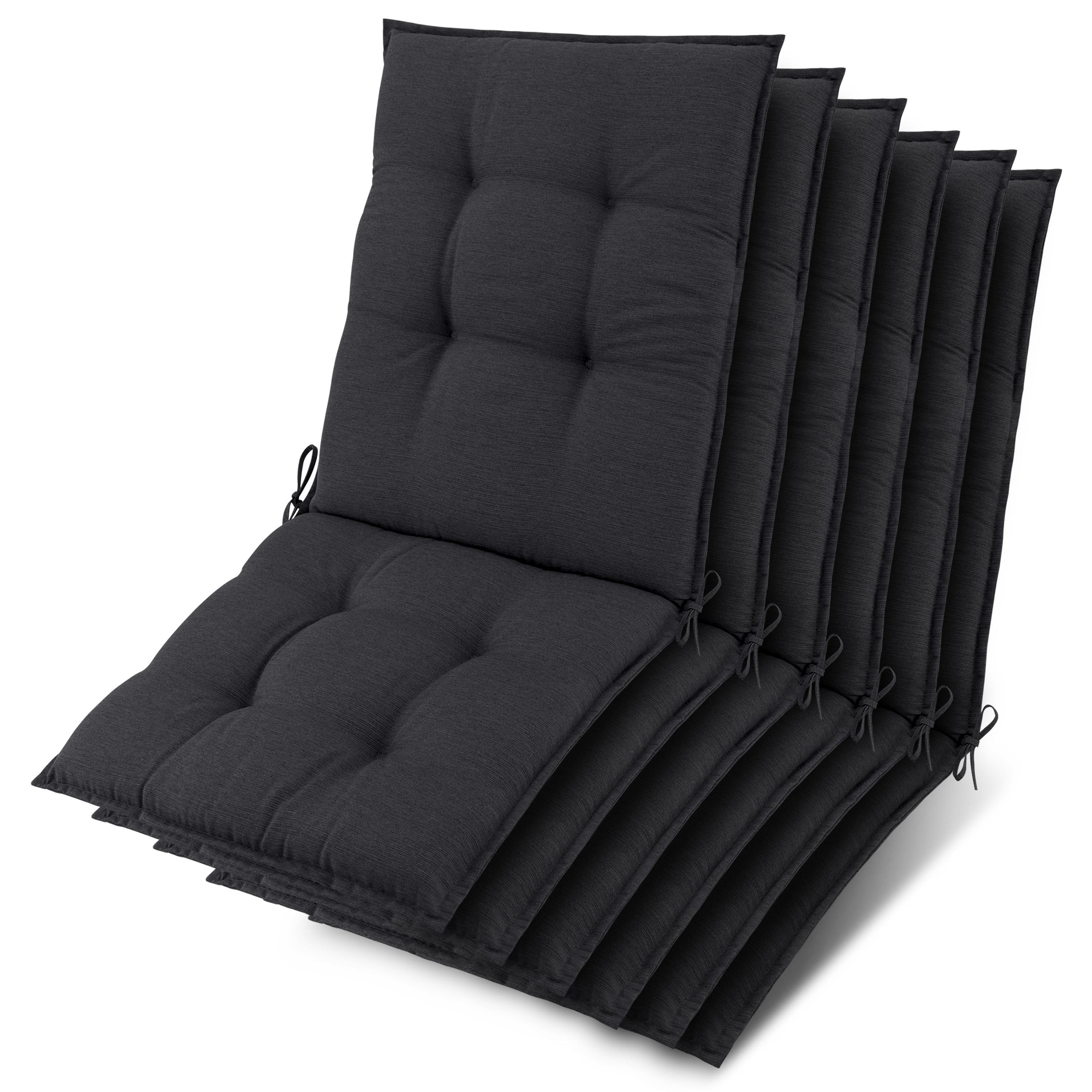 NIEDERLEHNER Sun-NL 105x50x8cm Anthrazit (6tlg) - Anthrazit, Textil (50/100cm) - Beautissu 