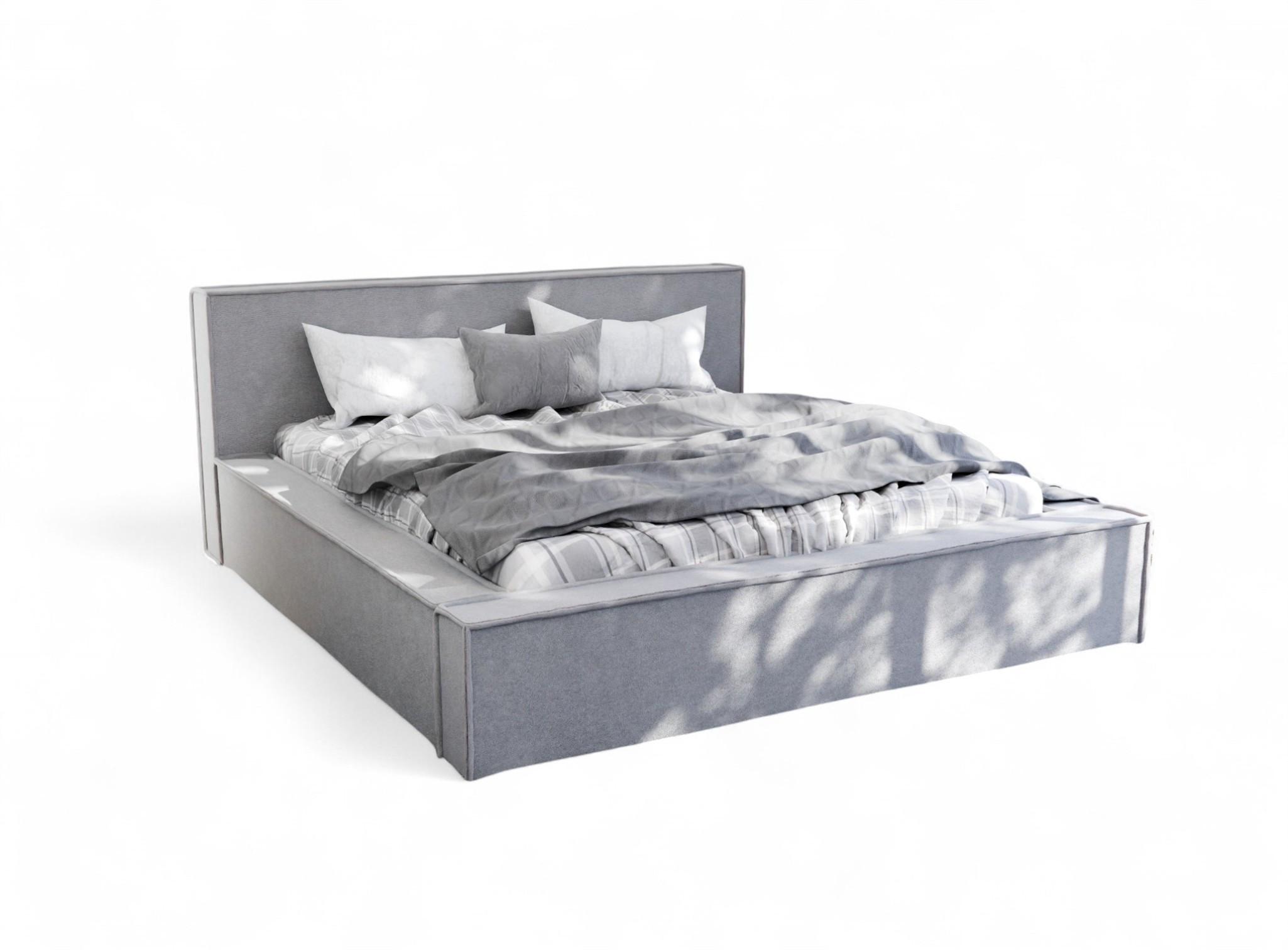 POLSTERBETT Aldana In Freya - Grau, Holzwerkstoff/Textil (200/200cm) - Fun Möbel