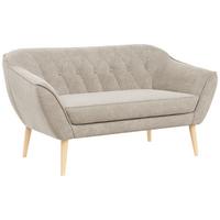 SOFA Pirs 2 Sitzer Strukture Beige - Beige/Braun, Holz/Textil (140/75/74cm) - MKS