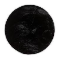 KUNSTFELLTEPPICH Chiara 120x120 cm - Schwarz, Textil (120/120cm) - Gino Falcone