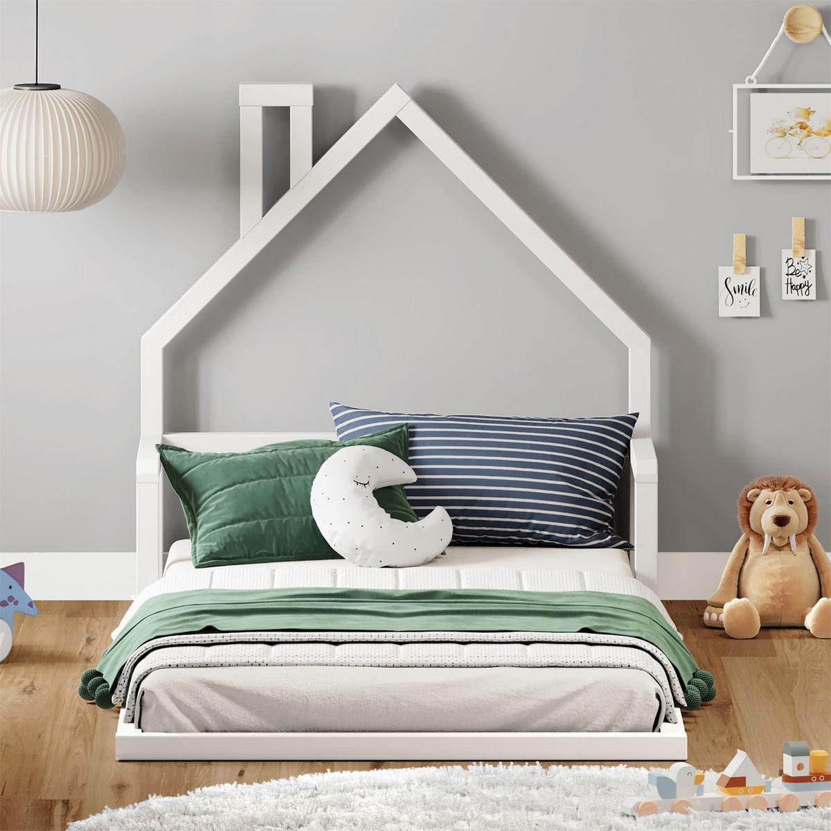 BODENBETT ELOA 90x200 cm weiß - Weiß, Holz - IDIMEX