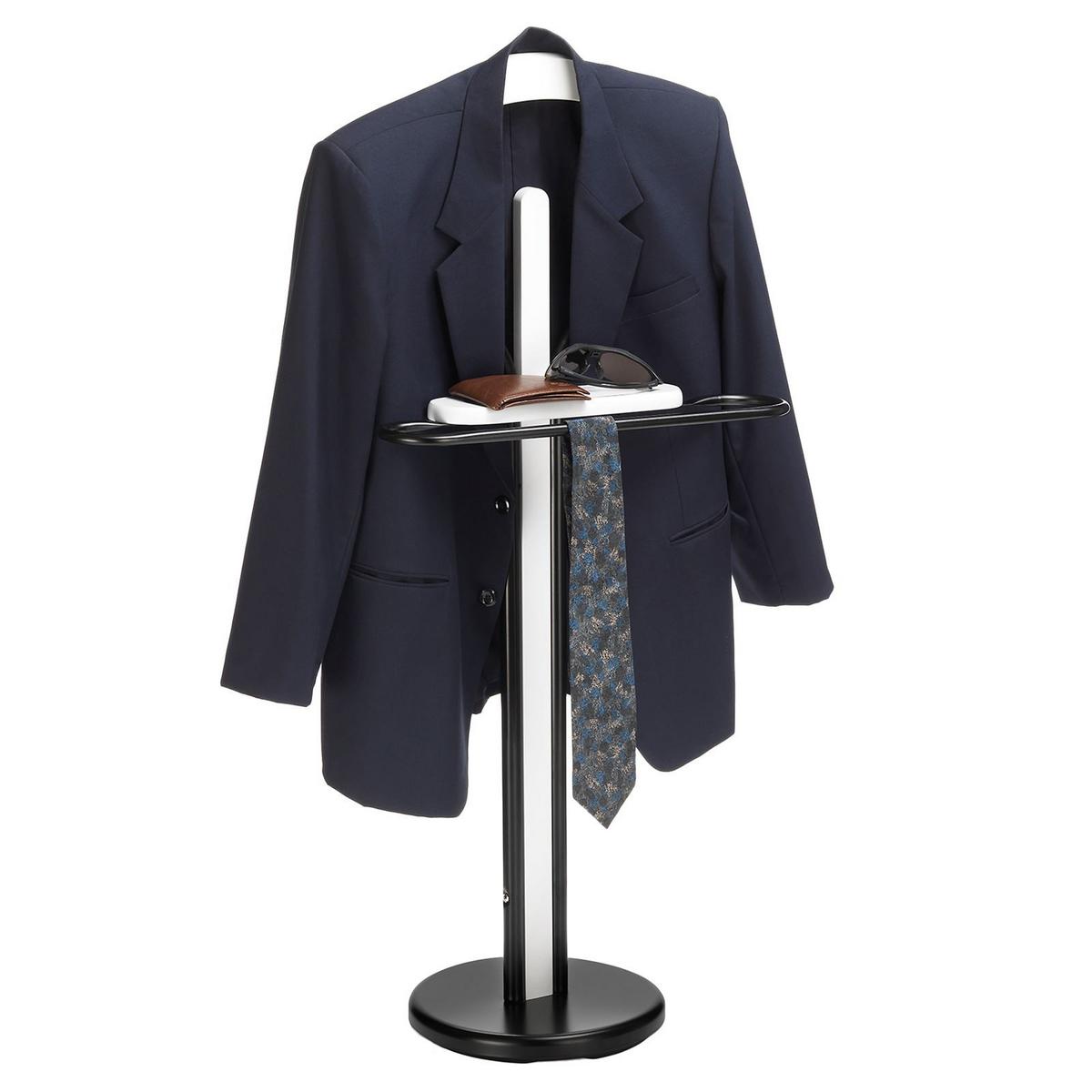 HERRENDIENER MATTEO weiß/schwarz - Schwarz/Weiß, Metall (50/108/28cm) - IDIMEX