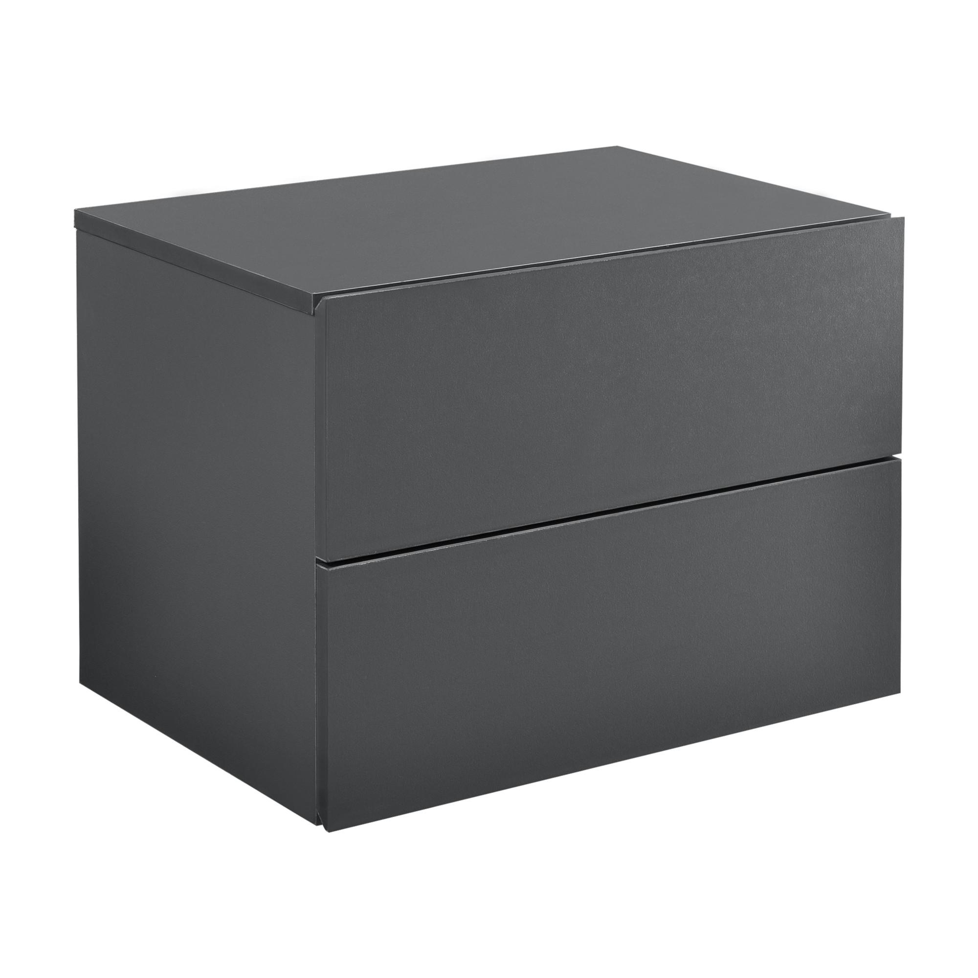 WANDREGAL Ampfing - Dunkelgrau, Holzwerkstoff (40/30/29cm) - [en.casa]