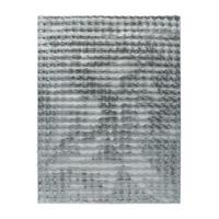 HOCHFLORTEPPICH Rauten Grau 200 x 280 cm - Grau, Kunststoff (200/280cm) - TT Home