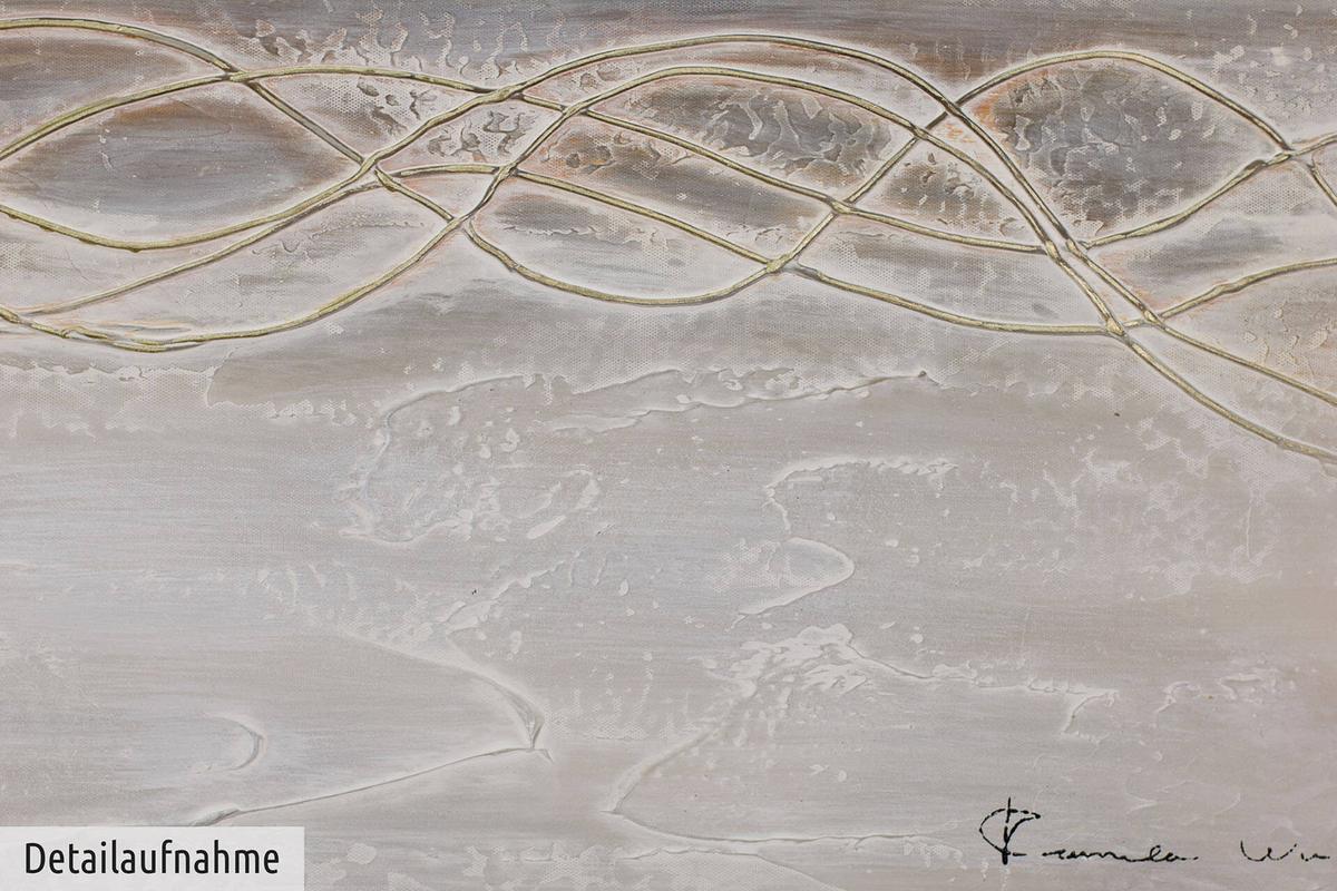 ACRYLBILD HANDGEMALT 100/75 cm - Beige/Braun, Holz/Textil (100/75cm) - KUNSTLOFT