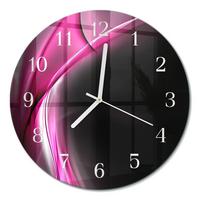 WANDUHR aus Glas Ø30 cm - Abstrakte Linien - Lila, Glas (30/30/0.4cm) - TULUP
