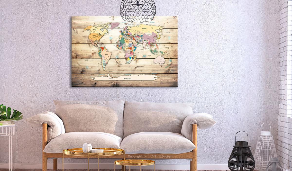 PINNWANDBILDER Bunt 90/60 cm - Multicolor, Naturmaterialien/Textil (90/60cm) - KUNSTLOFT