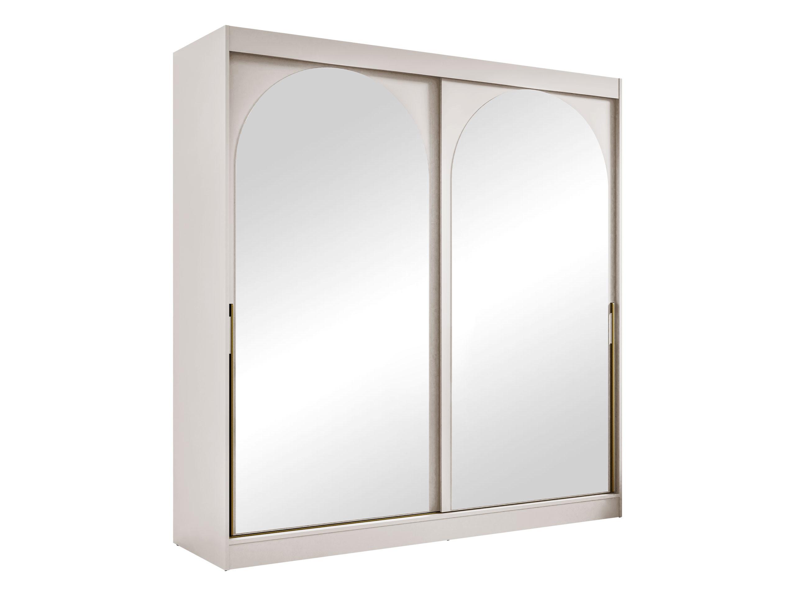 SCHIEBETÜRENSCHRANK Modin 200 - Kaschmir/Goldfarben, Holzwerkstoff/Kunststoff (200/216/65cm) - MIRJAN24