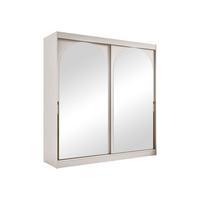 SCHIEBETÜRENSCHRANK Modin 200 - Kaschmir/Goldfarben, Holzwerkstoff/Kunststoff (200/216/65cm) - MIRJAN24