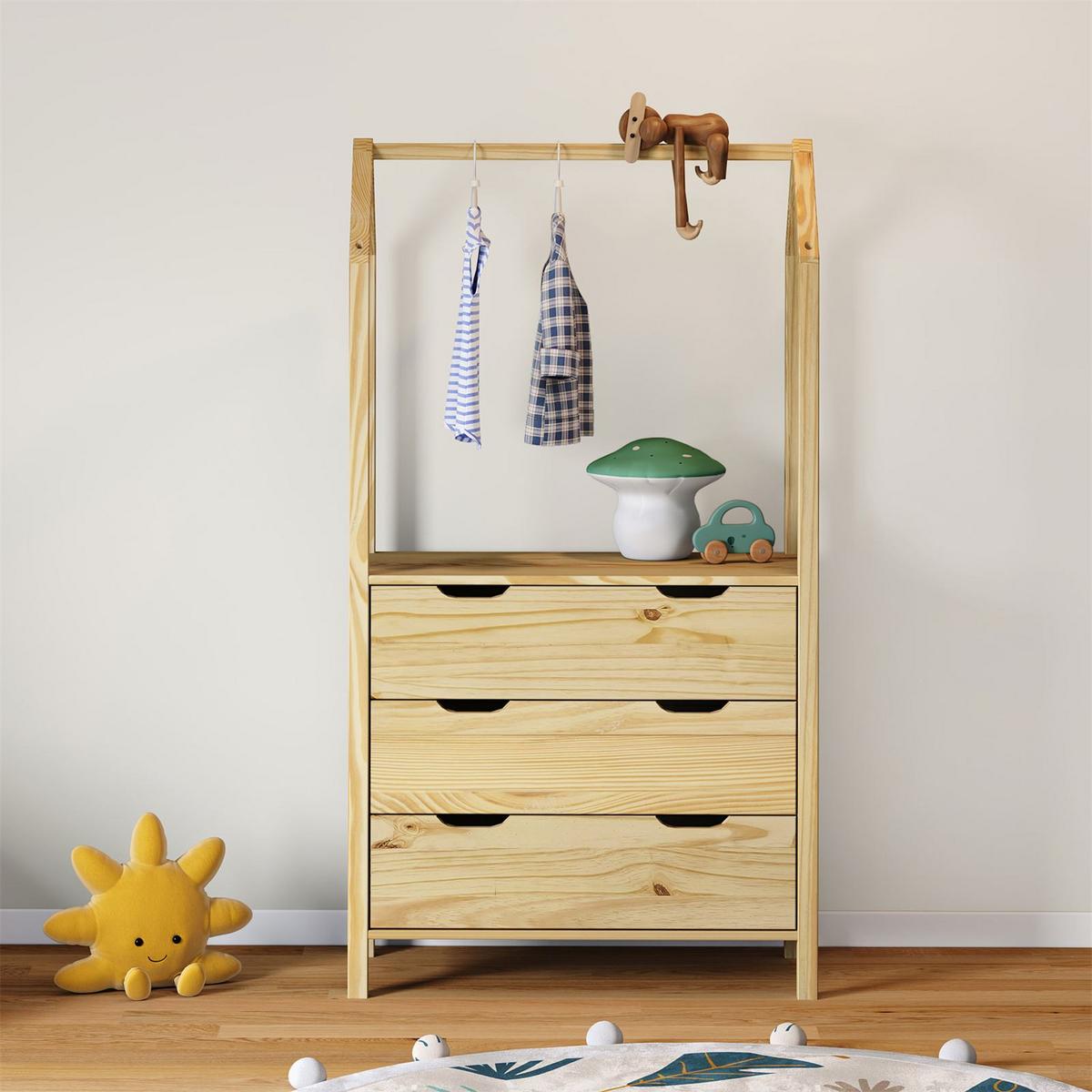 KOMMODE AMIRA natur - Naturfarben, Holz (83/152/41cm) - IDIMEX