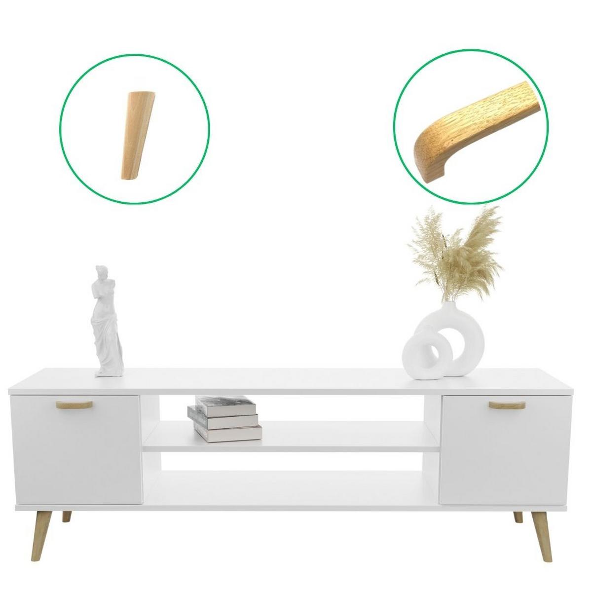 LOWBOARD Focus - Eichefarben/Weiß, Holzwerkstoff (40/50/135cm) - RAUMHIRSCH FURNITURE