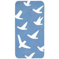 BADEMATTE Vögel - Weiß - Muster 60x120 cm - Blau, Textil (60/120cm) - OnlyWow