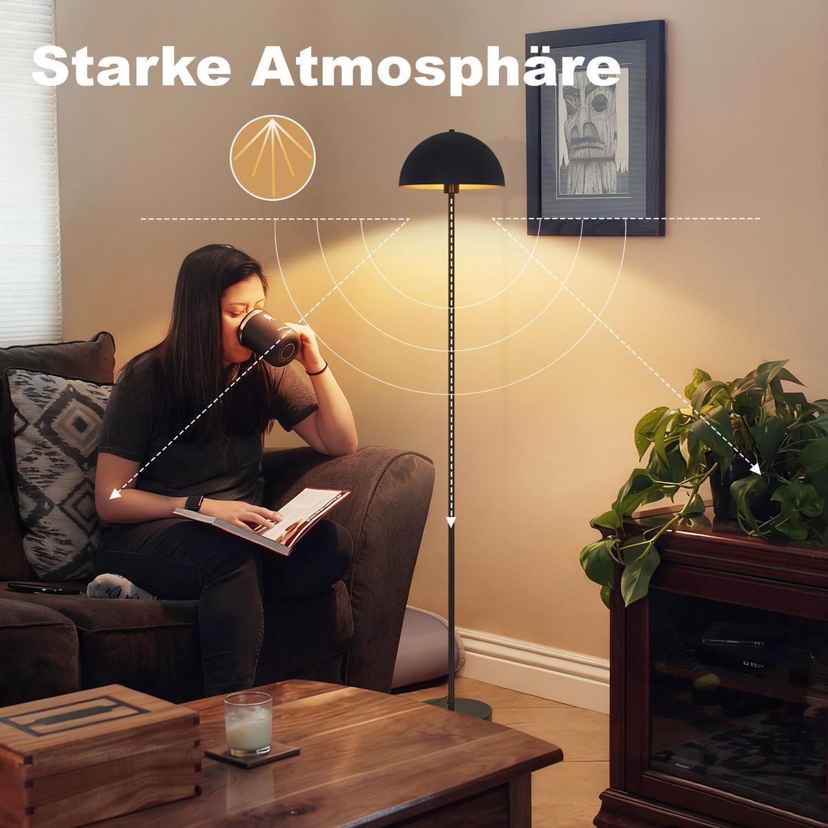 STEHLAMPE Zrelis 30/30/170 cm - Schwarz, Metall (30/30/170cm) - ZMH