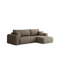 ECKSOFA Flora In Verita - Braun, Holzwerkstoff/Textil (272/145cm) - Fun Möbel