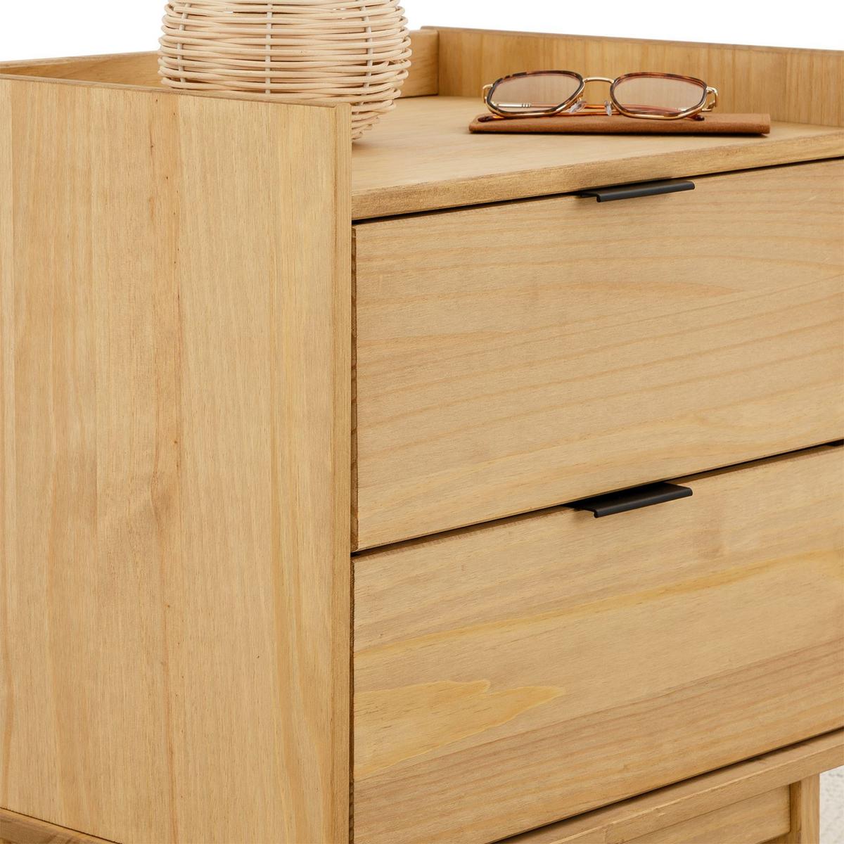 NACHTTISCH TEPERA braun - Braun, Holz (50/58/38cm) - IDIMEX