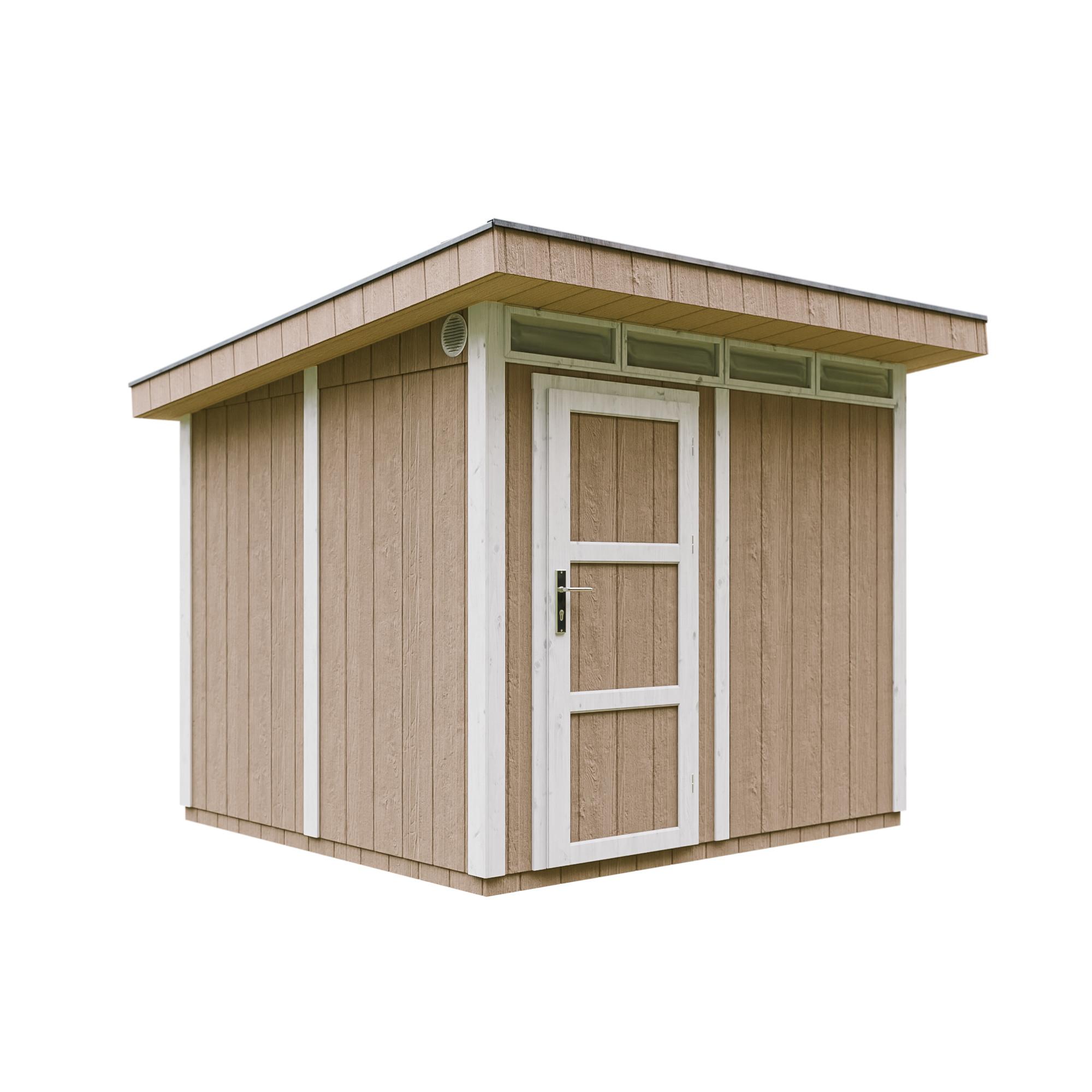 HOLZ-GARTENHAUS basis LP SmartSide 5,9m² mit B279xL293xH239 cm - M903 - TERRA BROWN - Hellbraun, Holz (294/237/279cm) - Timbela