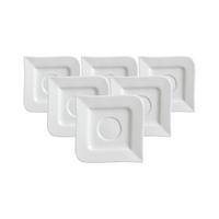 ESPRESSOUNTERTASSEN Melodie weiß ø 11 cm 6er Set - Weiß, Keramik (11cm) - Ritzenhoff Breker