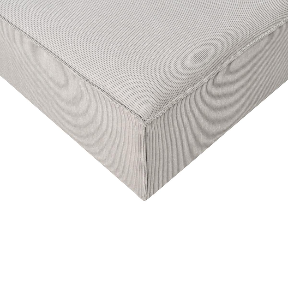 OTTOMANE Cord Taupe Ardal - Taupe, Textil (86/45/86cm) - Beliani