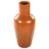 DEKOVASE Terrakotta orange Karfi - Orange, Stein (37cm) - Beliani
