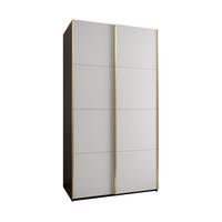 SCHWEBETÜRENSCHRANK 245,5/130/64 2-türig - Goldfarben/Schwarz, Holz/Metall (130/245/64cm) - Abiks Möbel
