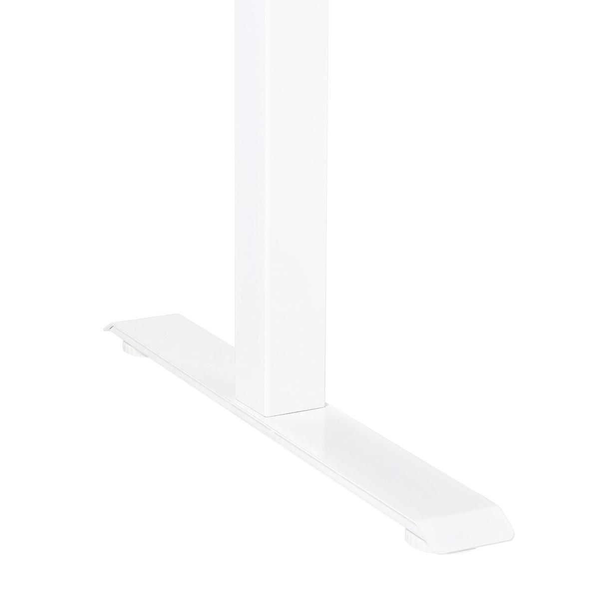 SCHREIBTISCH manuell höhenverstellbar 160/72 cm Hellbraun/Weiß Destines - Hellbraun/Braun, Holzwerkstoff/Metall (72/160/74cm) - Beliani
