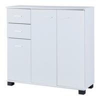 SIDEBOARD Crimla - Weiß, Holzwerkstoff (80/76/28cm) - [en.casa]