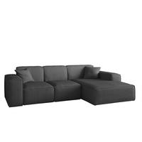 ECKSOFA Celes Premium Stoff Scala - Anthrazit, Holzwerkstoff/Textil (266/165cm) - Fun Möbel