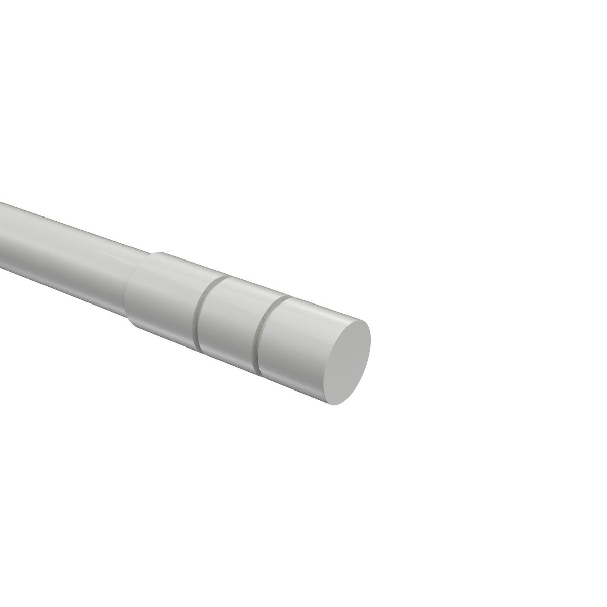 ENDSTÜCKE FÜR GARDINENSTANGEN 20 mm Ø, Elanto Weiß, Packung 2 Stück - Weiß, Metall (6.4/2.4/2.4cm) - INTERDECO
