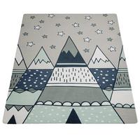 KINDERTEPPICH Waschbar, mit Bergmotiv, Grau, 155 x 230 cm - Grau, Textil (230/155cm) - KADIMA DESIGN