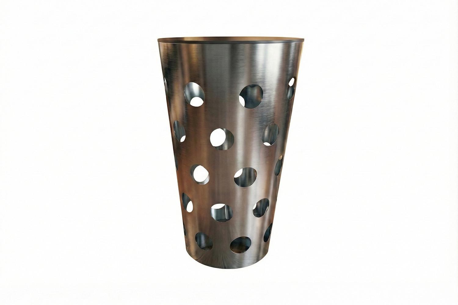 BARTISCH VINO Silber Metall - Silberfarben, Metall (65/65/111cm) - KAWOLA
