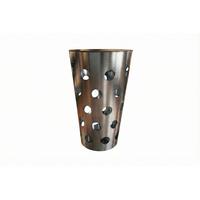 BARTISCH VINO Silber Metall - Silberfarben, Metall (65/65/111cm) - KAWOLA