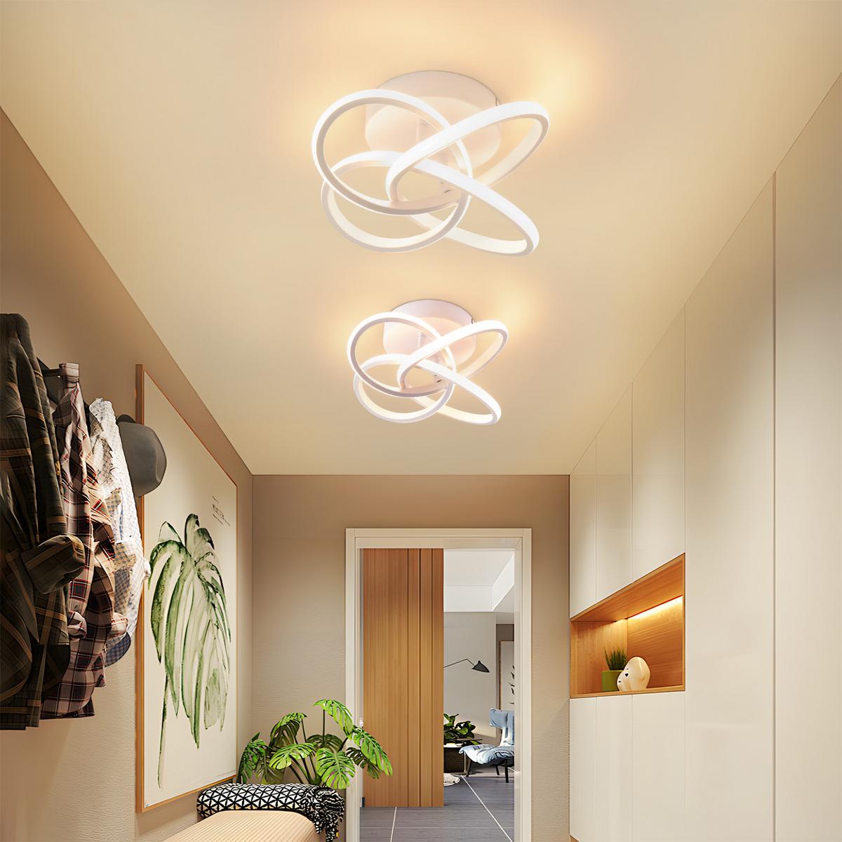 LED-DECKENLEUCHTE Linag 32/32/16 cm - Weiß, Metall (32/32/16cm) - ZMH