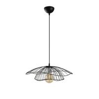 DRAHT-PENDELLEUCHTE aus metall - fleur 50/50/111 cm - Schwarz, Metall (35/50/111cm) - Calicosy