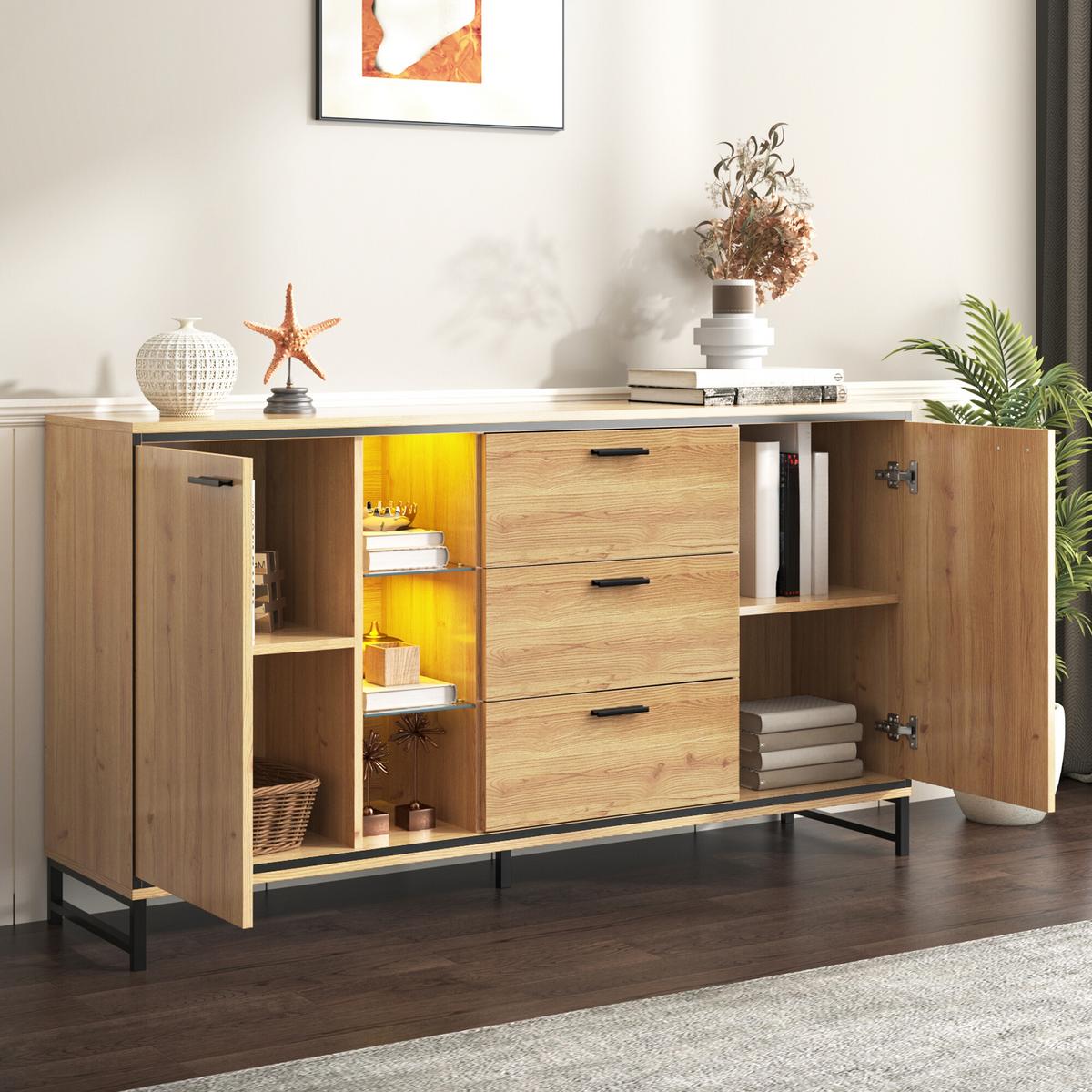 SIDEBOARD in Holzoptik 160/40/85 cm - Hellbraun, Holzwerkstoff (40/85/160cm) - Urban Meuble