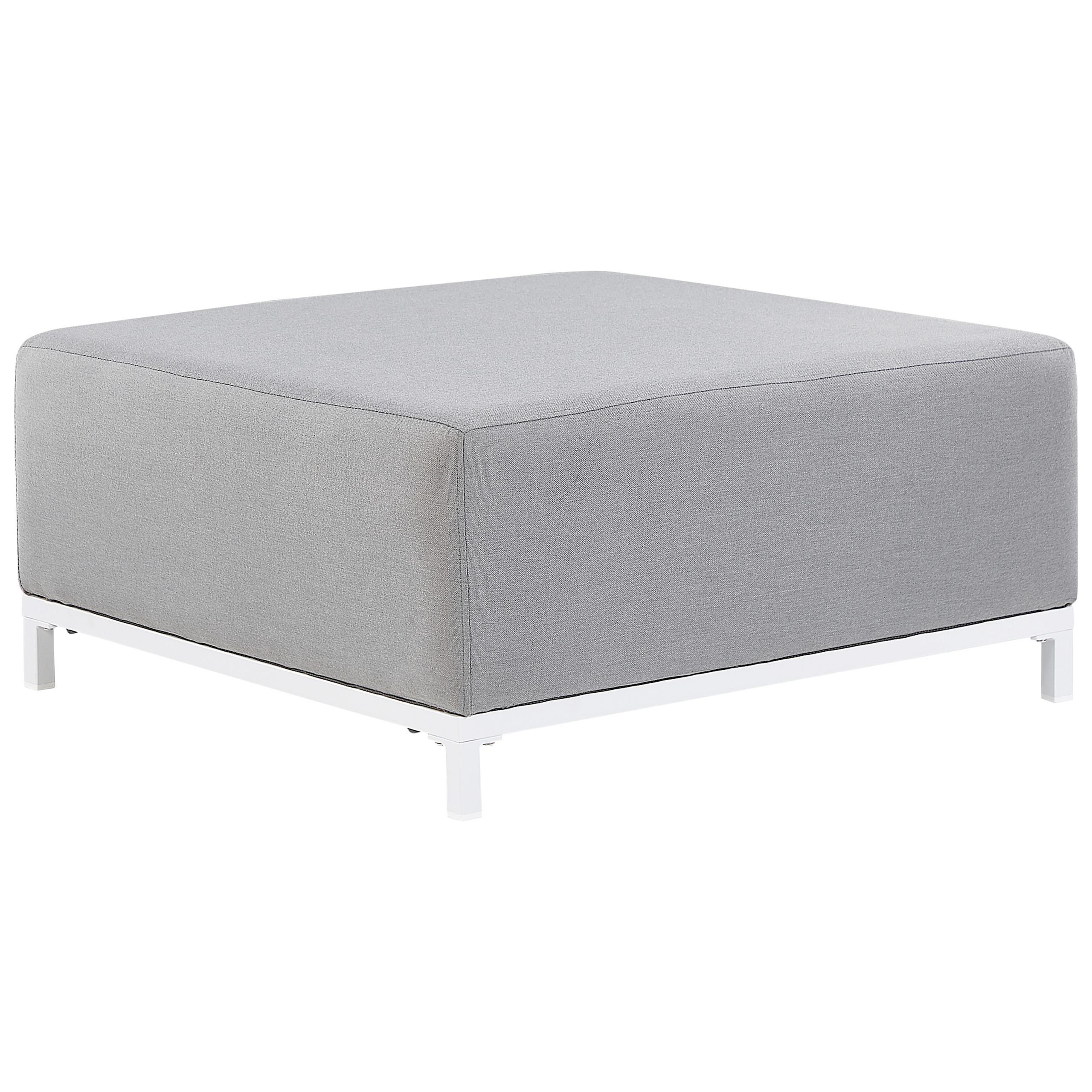 OTTOMANE Rovigo 83/83/38 cm - Grau, Kunststoff/Textil (83/38/83cm) - Beliani