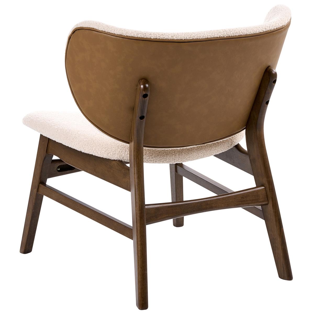 SESSEL Bouclé Braun/Hellbeige Day - Beige, Textil (62/70/69cm) - Beliani