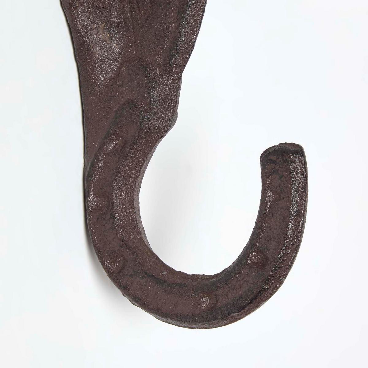 WANDHAKEN Pferdekopf, Gusseisen - Braun, Metall (5.7/19.6/11.4cm) - Homescapes