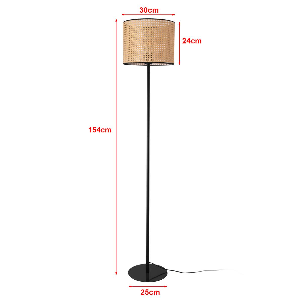 STEHLEUCHTE Helens - Beige, Kunststoff (30/30/154cm) - lux.pro