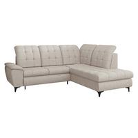 ECKSOFA Forest, Seite: Rechts - Creme/Schwarz, Holz/Textil (271/212cm) - MIRJAN24