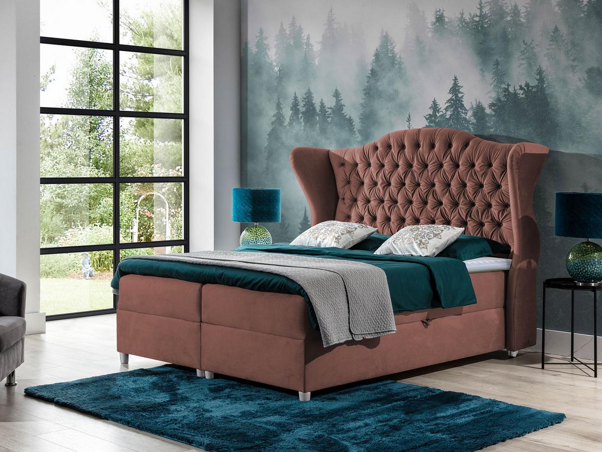 BOXBETT Livia - H3 - Rosa, Holz (160/200cm) - MIRJAN24