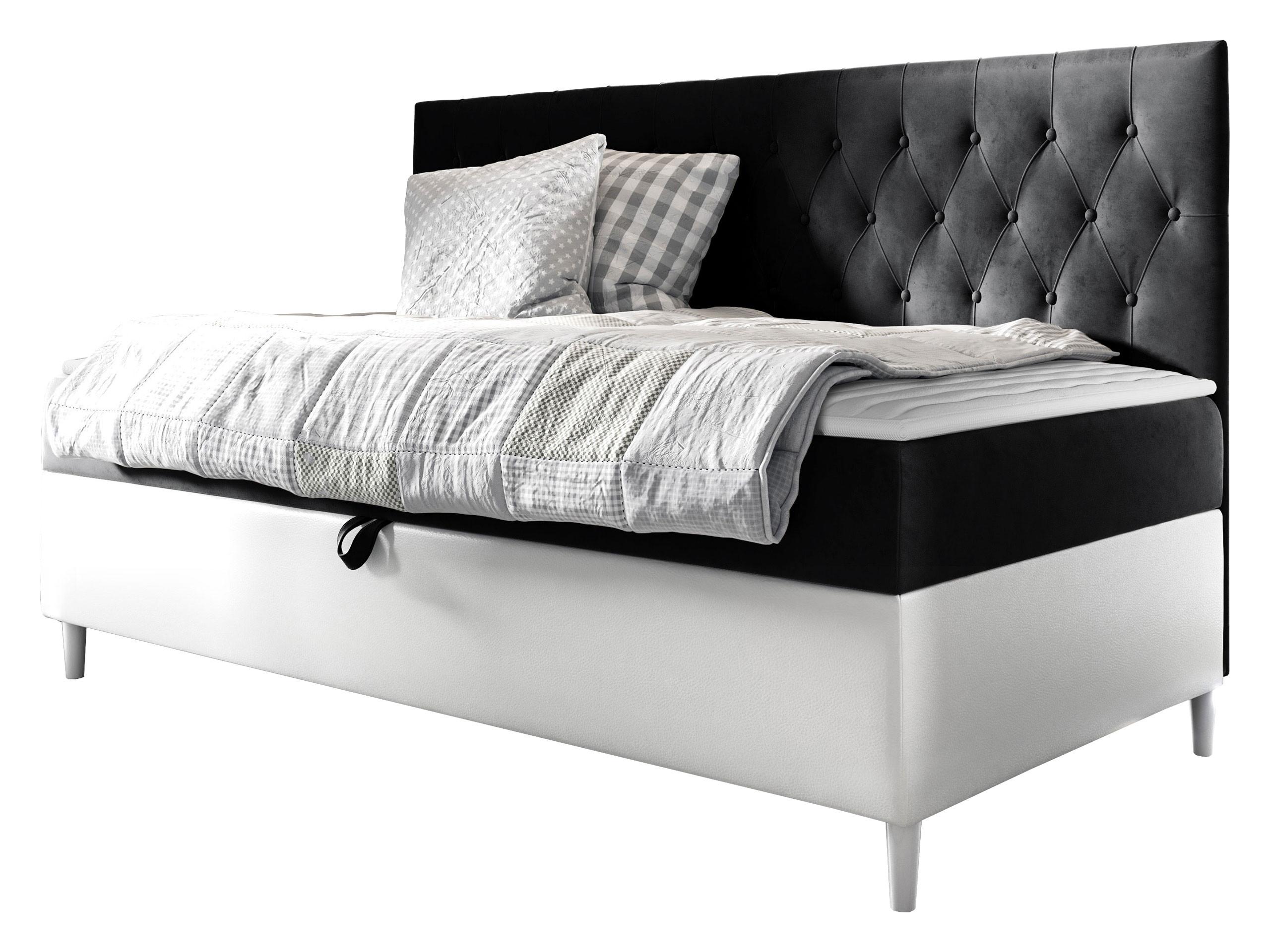 BOXBETT Filip Junior 2 - H3 - Schwarz/Weiß, Holz (90/200cm) - MIRJAN24