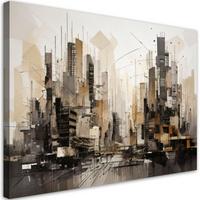 LEINWANDBILD Abstraktion 30x20cm - Beige, Textil (30/20cm) - Feeby