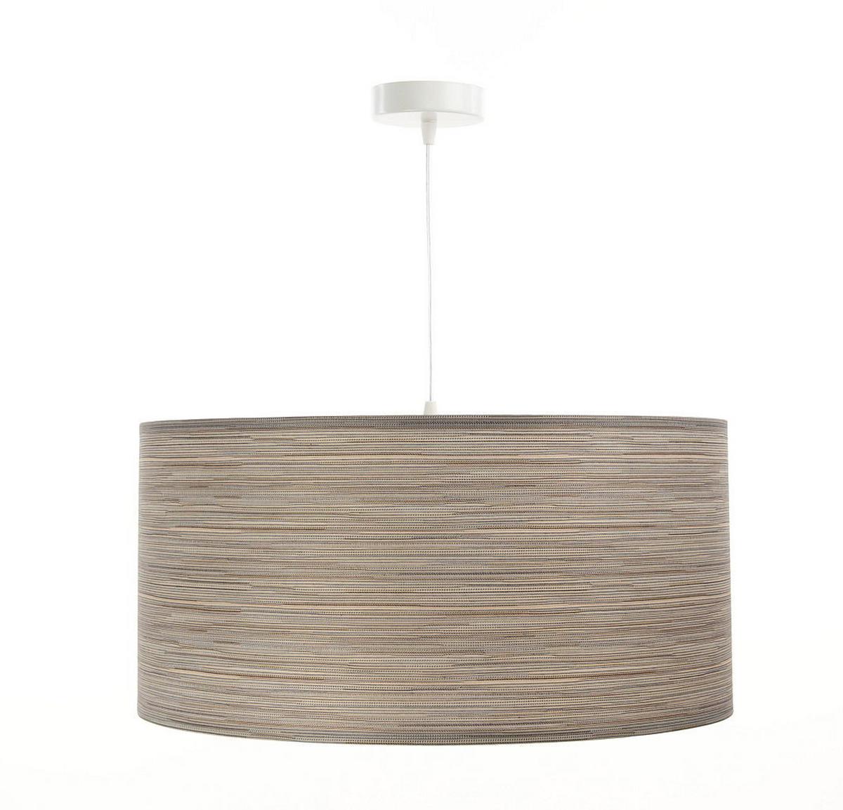 HÄNGELEUCHTE Grau 60/30 cm - Beige/Grau, Kunststoff (60/1/30cm) - ONZENO