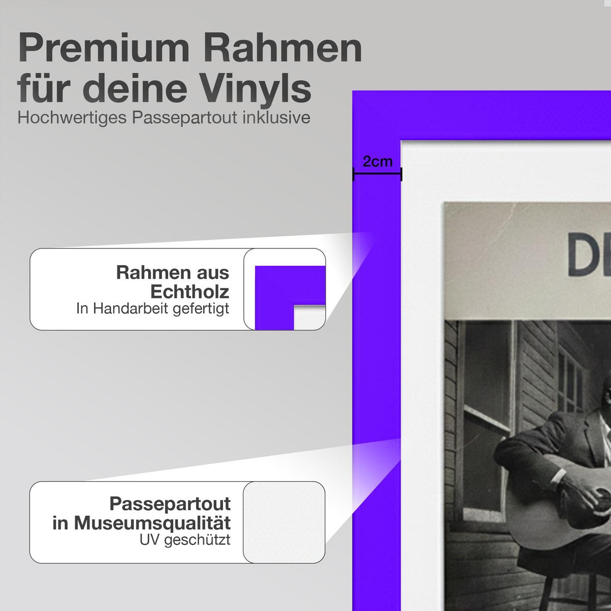 SCHALLPLATTEN BILDERRAHMEN 40/60 2er Set - Lila, Holz (60/40cm) - K-Möbel